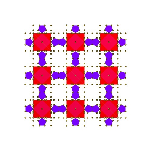 Porphyrin Crystal Complex: Cubic view